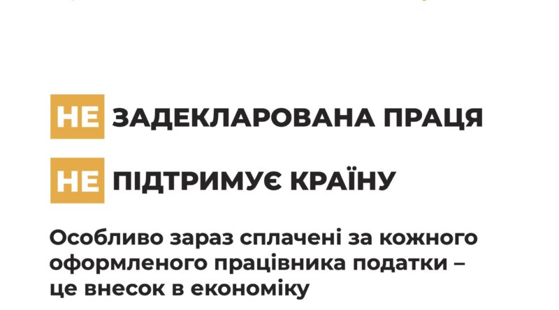 «Виходь на світло!» – задекларована праця підтримує країну