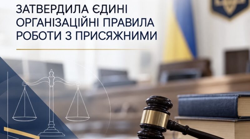 РАДА СУДДІВ УКРАЇНИ ЗАТВЕРДИЛА ЄДИНІ ОРГАНІЗАЦІЙНІ ПРАВИЛА РОБОТИ З ПРИСЯЖНИМИ