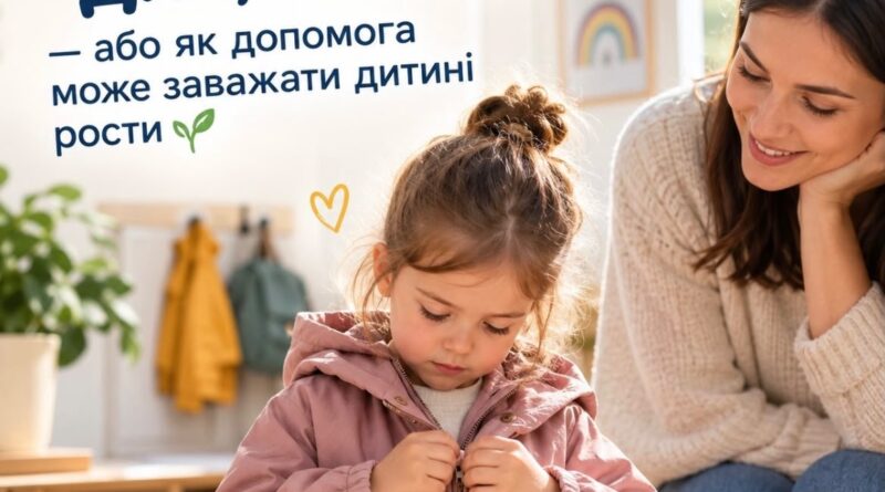 «ДАЙ, Я САМ!» – АБО ЯК ДОПОМОГА МОЖЕ ЗАВАЖАТИ ДИТИНІ РОСТИ
